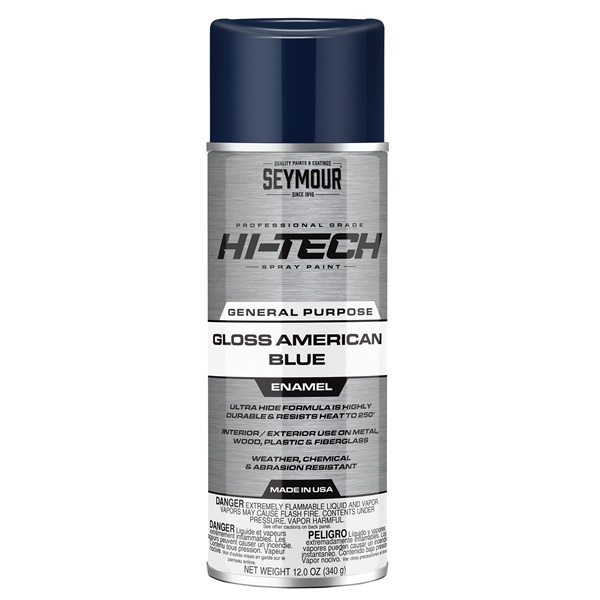 SEYMOUR® HI-TECH Spray Enamels - Gloss American Blue, 12 oz